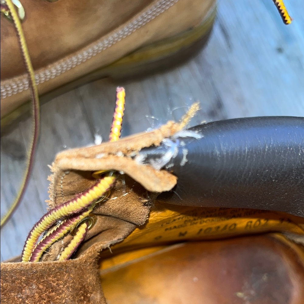 Timberland Classic Brown Leather Lace Up Work Boots‎ Size 9 Wide - Picture 6 of 14